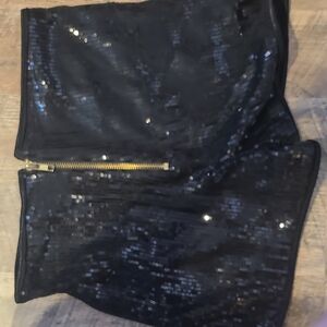 Black Sequin Booty Shorts
